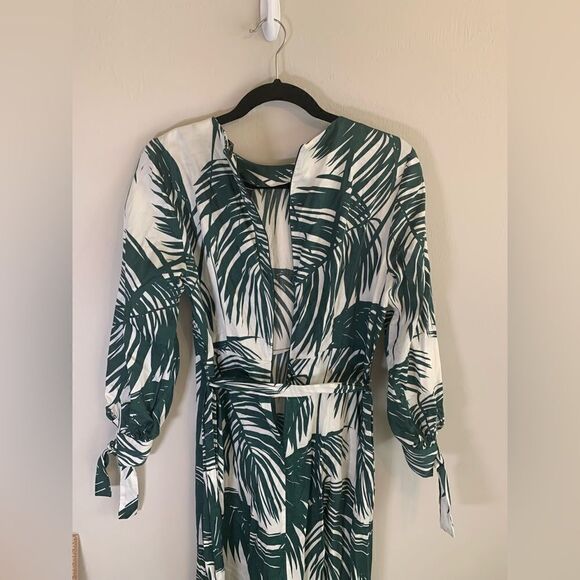 Zara Green Tropical Floral  Resortwear Maxi Dress size M‎ - Picture 6 of 11